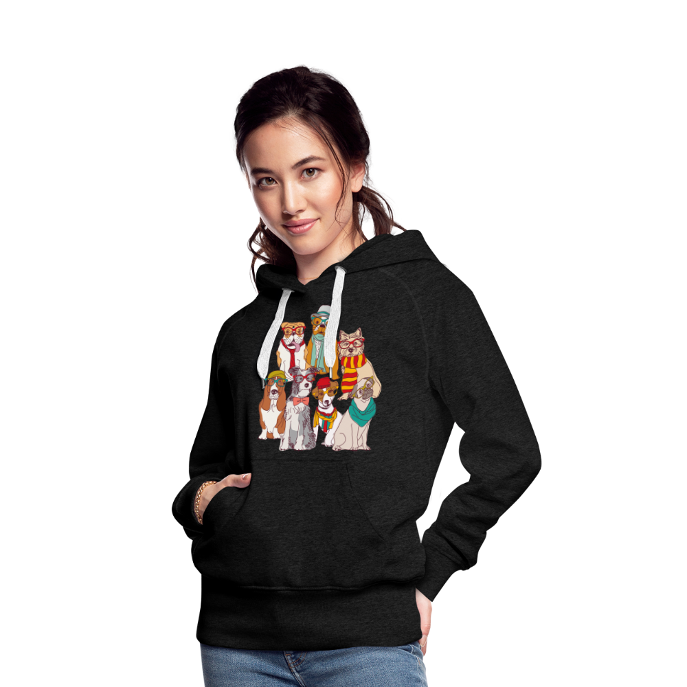 7 Dapper Dogs - Woman's Hoodie - charcoal grey