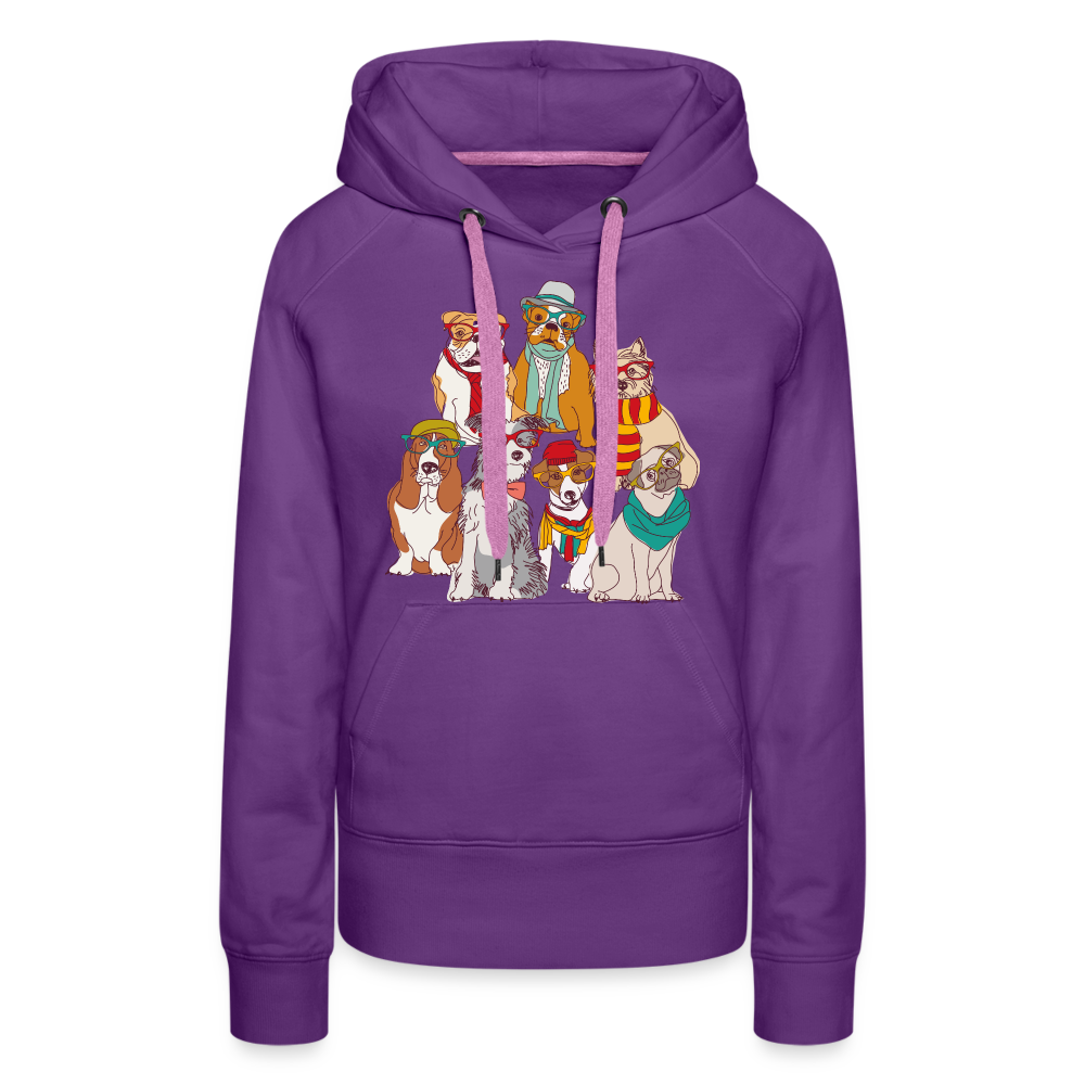 7 Dapper Dogs - Woman's Hoodie - purple 