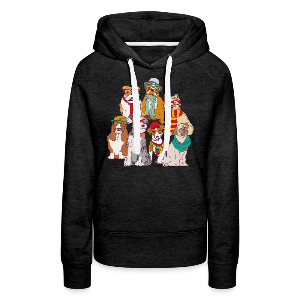 7 Dapper Dogs - Woman's Hoodie - charcoal grey